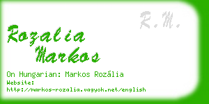 rozalia markos business card